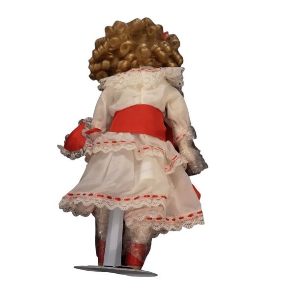 Vintage Brinn Collectible Porcelain Doll 1997 Authentic 16"  With Stand - Picture 2 of 8